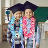 35 Pcs Graduation Candy Lei Graduation Leis with 10 Accessories 8 Graduation Card Mini Graduate Bear Stuffed Animals Hawaiian Flower Lei Honor 2 PE Tubing 10 Ribbons Sticky Dots for Graduation view 4