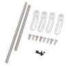 Alomejor Bumper, Alloy Adjustable Modular Bumper Set for LCG 1/10 RC Crawler Chassis with Durable Metal Construction and Enhanced Protection for Offroad Remote Control Cars (Silver) view 2