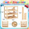 Essenhome 3-Tier Extra Large23.6*15.8*23.6 IN Wooden Toy Car Display Case Compatible with Hot Wheels & Matchbox, 1/64 Scale Parking Garage Storage for 100+ Cars with Foldable Racing Ramp (Extra Large) view 2