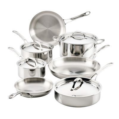 Anolon EverLast Clad Stainless Steel Pots and Pans Set, 11-Piece