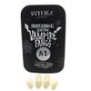 Gothika Professional Custom Werewolf Fangs - 4-Piece Theatrical FX Prosthetics Set (Vita Shade A1) - Complete Kit with Fitting Material, Mixing Spoon, Nail File, Instructions & Metal Tin view 3