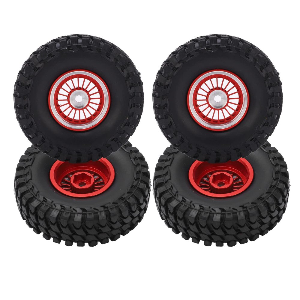 1/24 RC Aluminum Wheels, Strong Front Rear Buffer, Offroad RC Wheels Alloy for Enthusiasts on Rough Terrain and Desert Racing