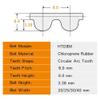 Timing Belt Circle-arc Tooth Model HTD8M-2392-2584 Rubber Width 20/25/30/40mm 1Pcs(HTD8M2400-300T,1PC_25MM) view 3