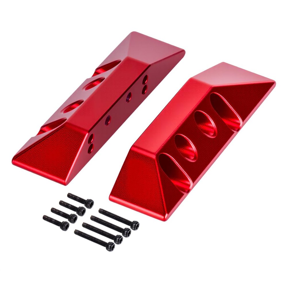1Pair Aluminum Side Pedal Foot Pedals for 1/32 RC Crawler Redcat Ascent-32 Replace Upgrade Parts Accessories (Red)