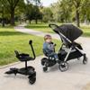 2-in-1 Universal Stroller Board w/Saddle Seat,Sit & Stand Toddler Stroller Seat Attachment Strollers Board Adjustable Attachment for Toddler with 2 Wheel,Holds Children Up to 55 lbs (Type B) view 2