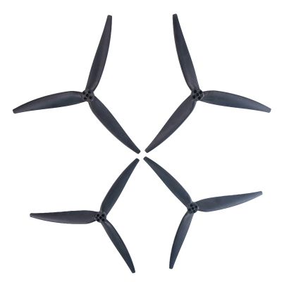 1207 12 Inch Reinforced Glass Fiber Nylon Propellers, 3 Blades, for Cinelifter FPV or Macroquad Drones, 4 pcs, 2CCW 2CW, Black