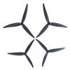 1207 12 Inch Reinforced Glass Fiber Nylon Propellers, 3 Blades, for Cinelifter FPV or Macroquad Drones, 4 pcs, 2CCW 2CW, Black view 1