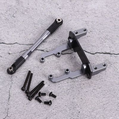 RC Servo Mount, Durable Metal Beam Construction, Steering Link Rod Assembly, for SCX10 II 90046 1/10 Scale RC Cars Off-Road Racing Hobbyists