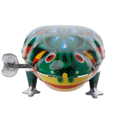 Vmohuyktx Metal Wind-up Jumping for Frog Clockwork Tin Toys Funny Game Vintage F Gnomes Christmas Decorations