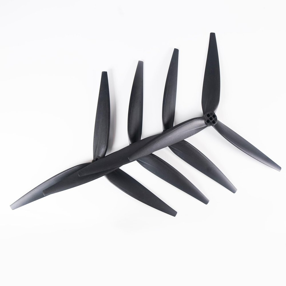 1308 13 Inch 3 Blades Propellers for Cinelifter FPV or Macroquad Drones, Reinforced Carbon Nylon, 4 pcs (2CCW 2CW), Black