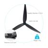1308 13 Inch 3 Blades Propellers for Cinelifter FPV or Macroquad Drones, Reinforced Carbon Nylon, 4 pcs (2CCW 2CW), Black view 3