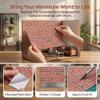 VOSAREA 12 Sheets 1 12 Scale Dollhouse Wallpaper Peel and Stick Brick Wall Paper for Doll House Self Adhesive Miniature Wall Covering for DIY Background Decor view 4
