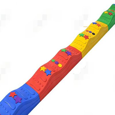 MOCUTEEN Kids Balance Beam Stepping Stones - 4 PCS, Non-Slip Textured Surface with Rubber Pads, Supports Up to 220LBS, Promotes Agility & Coordination, Five-Star Pattern Design
