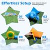 GLACER Inflatable Water Slide, Bouncy Castle with Climbing Wall, Splash Pool, Basketball Rim, Volleyball, Football, Water Cannon, Combo Water Bounce House for Backyard (with 680w Blower) view 4
