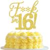 Rsstarxi 1 Pack I'm 16 Cake Topper Glitter Gold Happy 16th Birthday Cake Topper I'm 16th Birthday Decorations for Cheers to 16 Years Old Birthday Party Decorations Supplies view 1