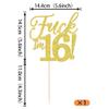 Rsstarxi 1 Pack I'm 16 Cake Topper Glitter Gold Happy 16th Birthday Cake Topper I'm 16th Birthday Decorations for Cheers to 16 Years Old Birthday Party Decorations Supplies view 2