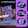 12Pcs 3D Printed Dragon Egg with Dragon Inside - Articulated Crystal Dragon Fidget Toy for Kids & Adults, Mystery Easter Basket Stuffers, Fantasy Desk Decor & Unique Birthday Gifts for Boys Girls view 2