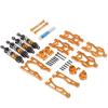 Aluminum Alloy Suspension Arm Steering Cup Hub Carrier Set for SCY 16101 16102 Pro 16103, for SG116 Pro, for JJRC Q130 RC Car Upgrade Parts (Gold-1) view 1