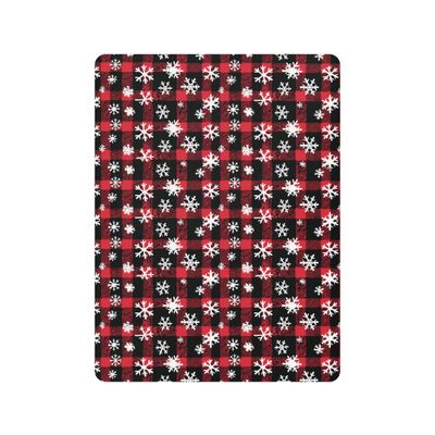 Crib Sheets for Baby Boys Girls Cotton Baby Playard Sheet Comfy Breathable Newborns Crib Sheet for Nursery Decor M Snowflakes on A Red and Black Buffalo Plaid Pattern