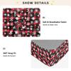 Crib Sheets for Baby Boys Girls Cotton Baby Playard Sheet Comfy Breathable Newborns Crib Sheet for Nursery Decor M Snowflakes on A Red and Black Buffalo Plaid Pattern view 4