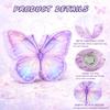 Butterfly Piata - Purple Butterfly Piata with Stick, Blindfold and Confetti for Butterfly Themed Birthday Party Game Supplies Decorations (16x12x3) view 3