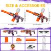 2 Pack Splatter Blaster Electric Toys Skeleton Style Toy(Red & Purple) - Rechargeable Quick-Release Batteries, Goggles, Target for Age 14+ view 2