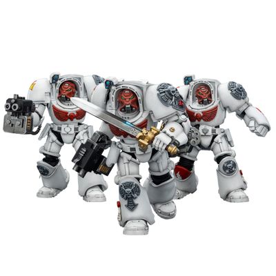 JOYTOY Action Figures Warhammer 40K Terminator Squad 1/18 Movable Model Collectible Figurine Ages 15+ (White Scars Terminator Squad - Set of 3)