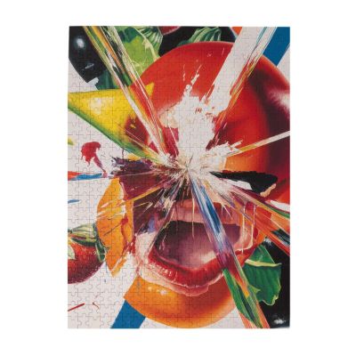 RMYRHQ Pops Art Lips&Strawberry Splash Color Burst Wooden Jigsaw Puzzles for Adults 500pieces Trendy Art Fans Perfect for Game Nights&Friend Gatherings Great Valentines Day and Birthday Presents