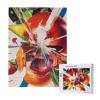 RMYRHQ Pops Art Lips&Strawberry Splash Color Burst Wooden Jigsaw Puzzles for Adults 500pieces Trendy Art Fans Perfect for Game Nights&Friend Gatherings Great Valentines Day and Birthday Presents view 2