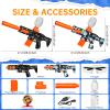2 Pack Splatter Blaster Electric Toys Camouflage Style Toy(Black & Blue) - Rechargeable Quick-Release Batteries, Goggles, Target for Age 14+ view 2