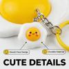 2 Pcs Playful Egg Fidget Keyboard Toy, Unique Keyboard Fidget Clicker Keychain Toys, Button Sensory Toys for Adults Men Women Pass The Time Office Travel view 3