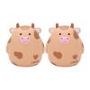 2PCS Cow Piggy Banks, Unbreakable Coin Box for Boys Girls Kids, Cute Animal Money Bank Small Saving Money Box Decoration Saving Jar for Birthday Easter Christmas view 1