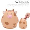 2PCS Cow Piggy Banks, Unbreakable Coin Box for Boys Girls Kids, Cute Animal Money Bank Small Saving Money Box Decoration Saving Jar for Birthday Easter Christmas view 3