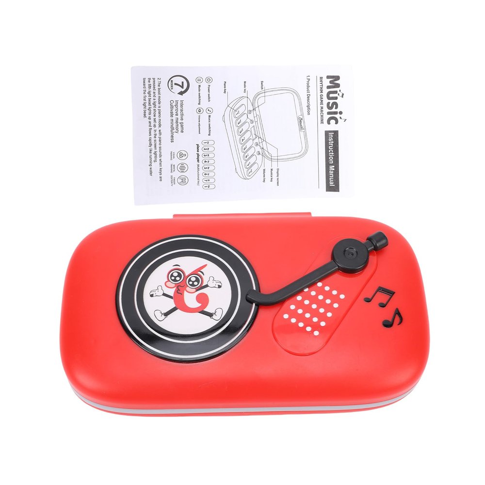 Asixxsix Kids Piano, 7 Music Rhythms Hand Speed Practice Toddler Keyboard Mini Piano with Family Interaction for Beginners (Red)