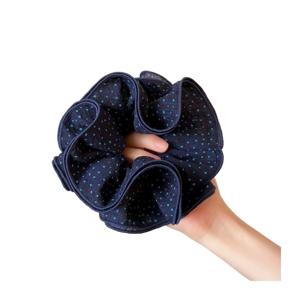 YIQYISELECT Retro Polka-dot Floral Hair Band for Women with Niche Atmosphere, tie, 2 Pieces