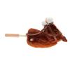 Alomejor Sturdy Horse Riding Stick Toy with Wheels Sound Effects Plush Materials Thickened Handle for Kids Toddlers (Coffee) view 2