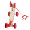 Alomejor Push Pull Toy, Walk Along Pull Wooden Hound Dog Toy, Pine Wood, for Walking Toddlers (Puppy Pattern) view 3
