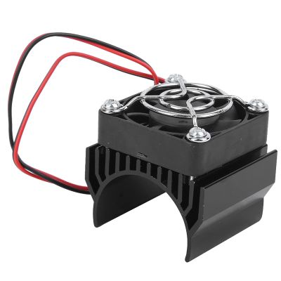 Alomejor Golden Cool Body Cooler with Fan Cooling, Heat Dissipation for RC Car Motors (Black)