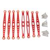 8PCS Metal Fixed Tie Rods Suspension Linkage Upgrade Set for HB 1/10 ZP1001 ZP1002 ZP1003 ZP1004 RC Car (Red) view 1