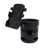 RiToEasysports Stroller Cup Holder, 3-in-1 Adjustable ABS Silicone Mount, Phone Holder for Walkers Wheelchairs, Fits 0.91-1.57in Tubes for Parents Caregivers Elderly Strolling view 1