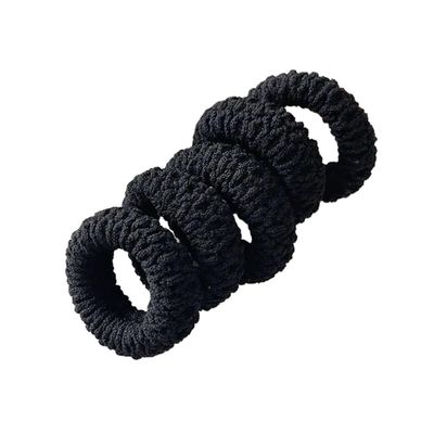YIQYISELECT Highly Elastic Thick Hair Band for Women to tie Their into a high Ponytail, Durable, Rubber, Headwear, Versatile Rope(Blackoppbagoffivesticks)