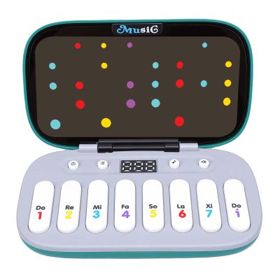 Depisuta Kids Mini Piano Toy, Portable LED Musical Instrument with Rainbow Lights and Adjustable Volume, Toddler Piano, Interactive Learning Keyboard for 4 5 6 Year Old Children (Green)