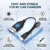Fast Charging RC Car Charger, 7.4V Overload Protection for Hobbyists view 2
