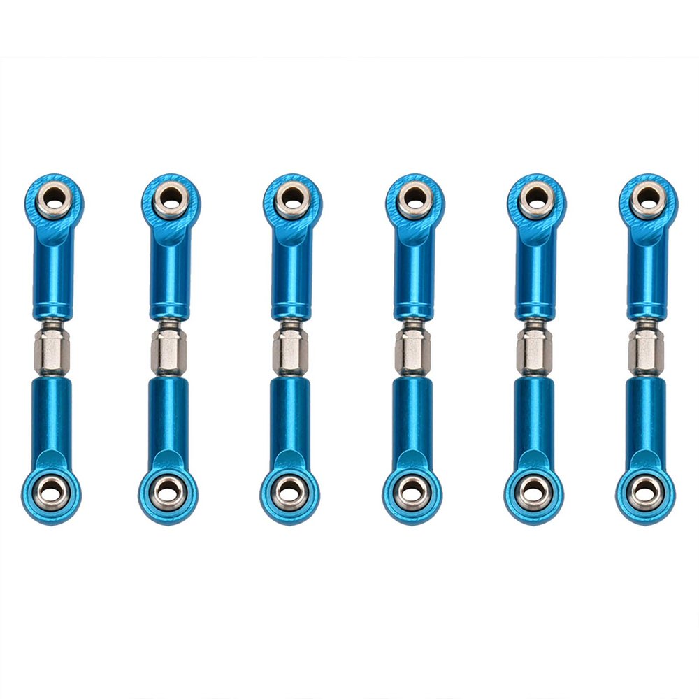 Alomejor Metal Steering Linkage Rods Set with High Strength for 1/18 Model Car RC Truck Upgrade Parts
