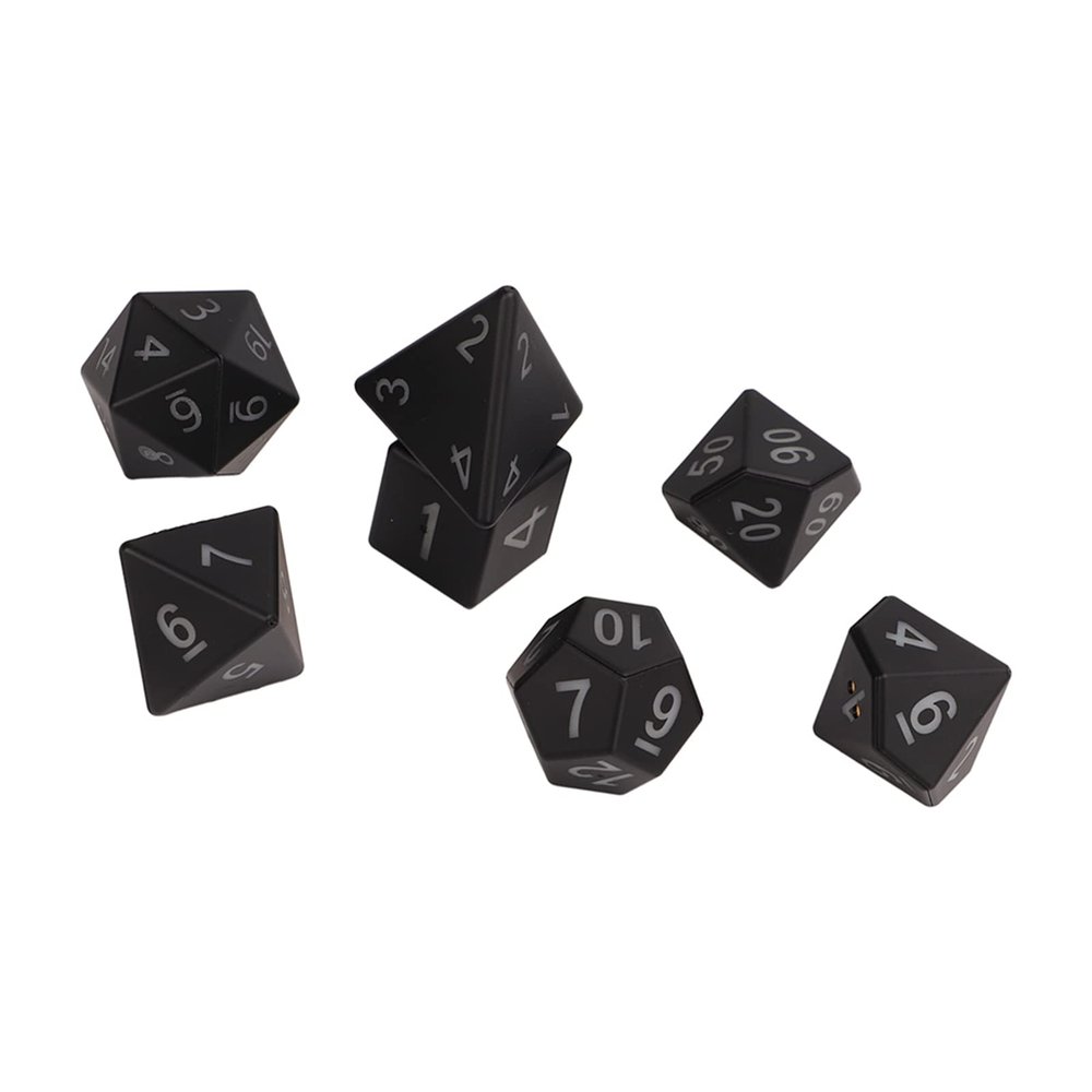 Alomejor 7Pcs Light Up Dice LED Light Chips Rechargeable Dice Inflatable Set for Broad Game Birthday Party Tabletop Games KTV
