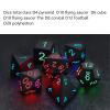 Alomejor 7Pcs Light Up Dice LED Light Chips Rechargeable Dice Inflatable Set for Broad Game Birthday Party Tabletop Games KTV view 2