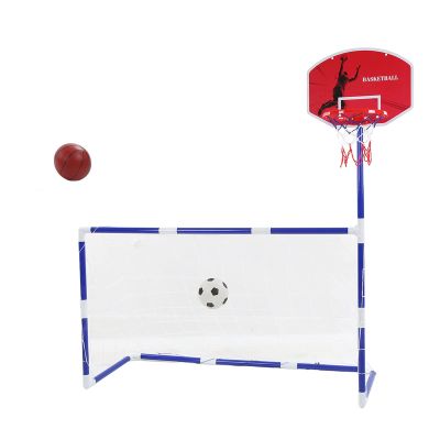 Alomejor RC Front Bumper Basketball and Football Sports Set 2 in 1 Sports Center, RC Model Car Front Bumper Replacement Children Basketball Hoop for 1/10 Car Cases