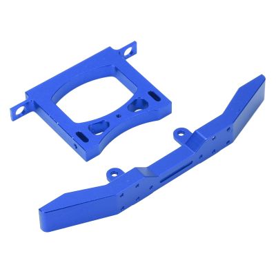 Alomejor RC Aluminum Metal Bumper Set Strong Impact Resistance Protect for WPL B14 B16 Q61 - Lightweight Easy Installation - 1/16 RC Car Enthusiasts (Blue)