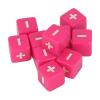 Alomejor Math Operation Engraved Dice Set for Infant Teaching Development of Intelligence - 20pcs Plus Minus Dices for Mathematics Learning (Pink) view 2