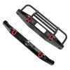 Alomejor RC Car Metal Front Rear Bumper, Adjustable Pull LED Work Lights for Axial SCX10 SCX10II 90046 1/10 Crawler Car, Easy Installation, Cool Appearance, Ideal for RC Hobbyists view 2